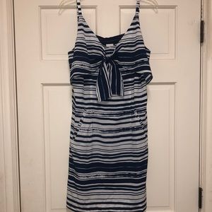 CAbi Chiffon Double Layer Slip Dress